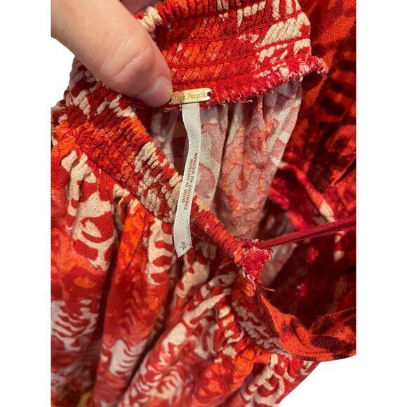 Free People Alluring Halter Mini Dress Keyhole Halter Neckline Red, Orange Small - Picture 11 of 15